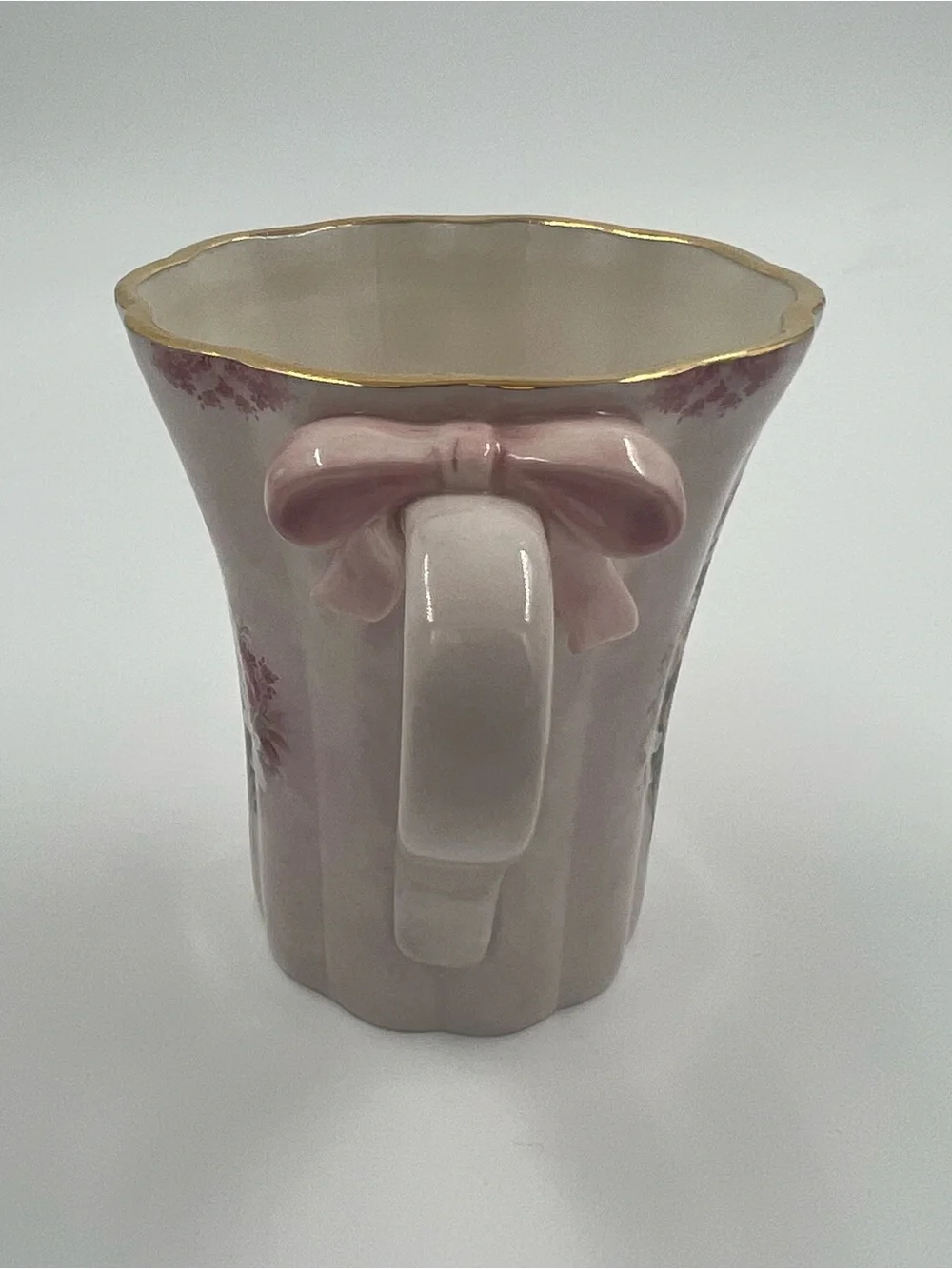 Bradford Editions Lavender Lily Porcelain Cup Saucer Spoon Pink 3pc Set Vintage